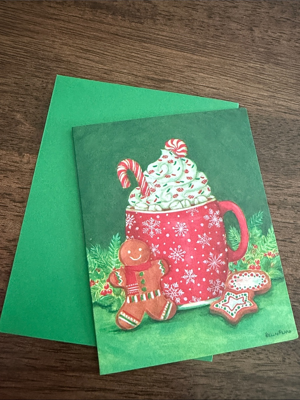 Pack of 20 papyrus gingerbread and cocoa holiday note cards